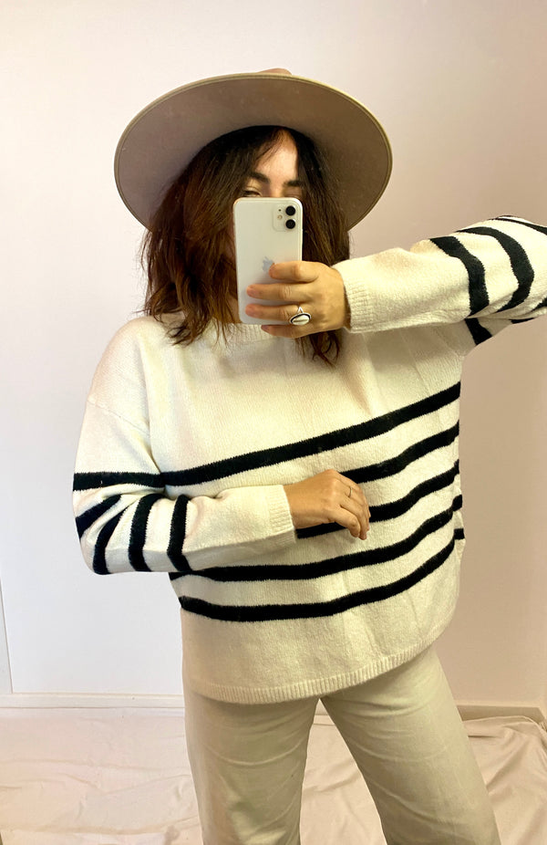 Pull Marinière oversized