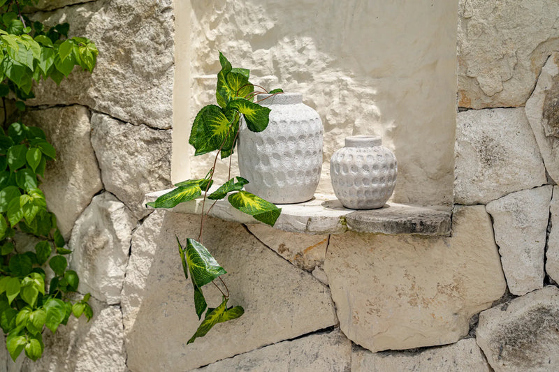 Vase en Terracotta effet Beton - L