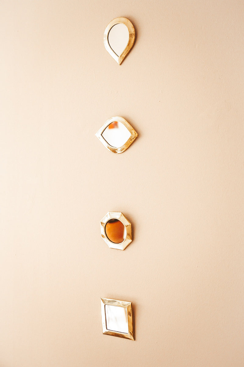 MINI EYE MIRROR GOLDEN BRASS