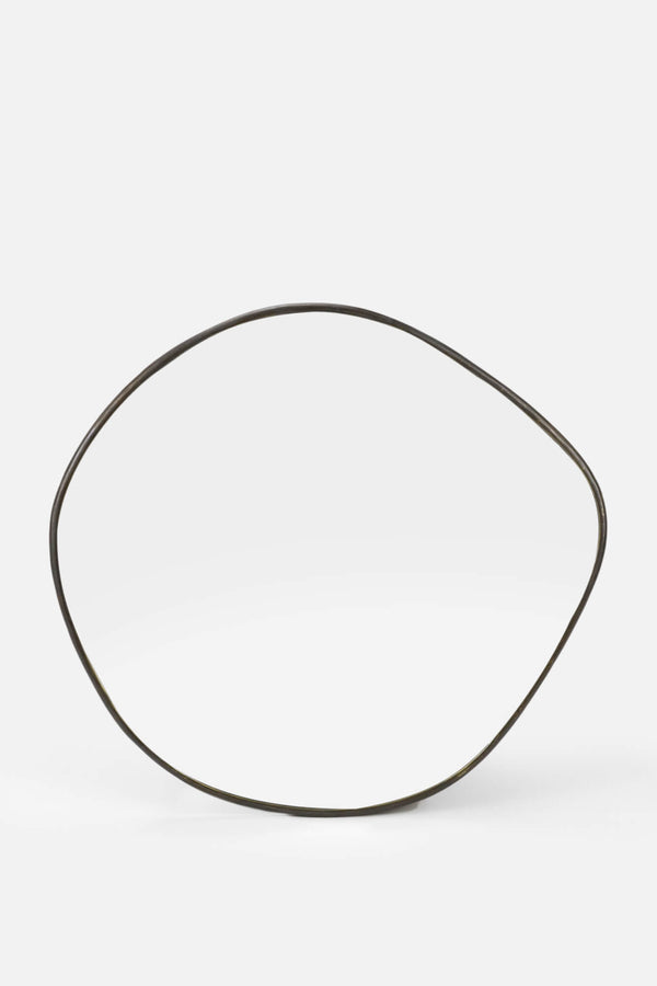 ABSTRACT MIRROR CHARCOAL BRASS - MINA