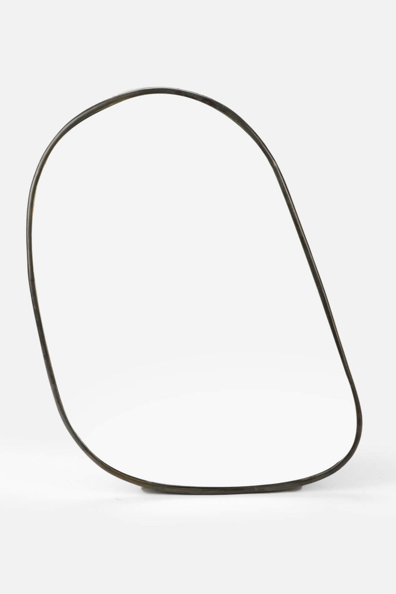 CHARCOAL BRASS ABSTRACT MIRROR - MIRE