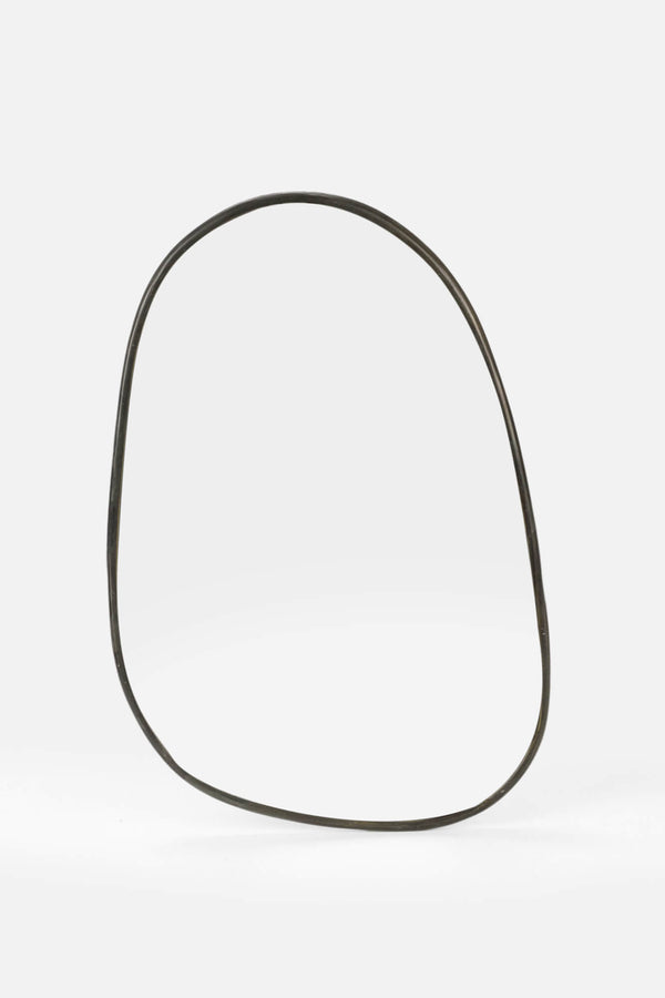 CHARCOAL BRASS ABSTRACT MIRROR - MIRE