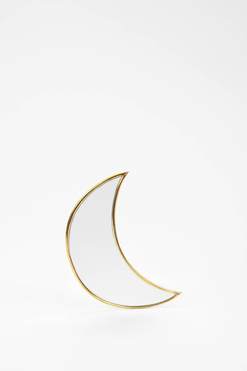 GOLDEN BRASS MOON MIRROR