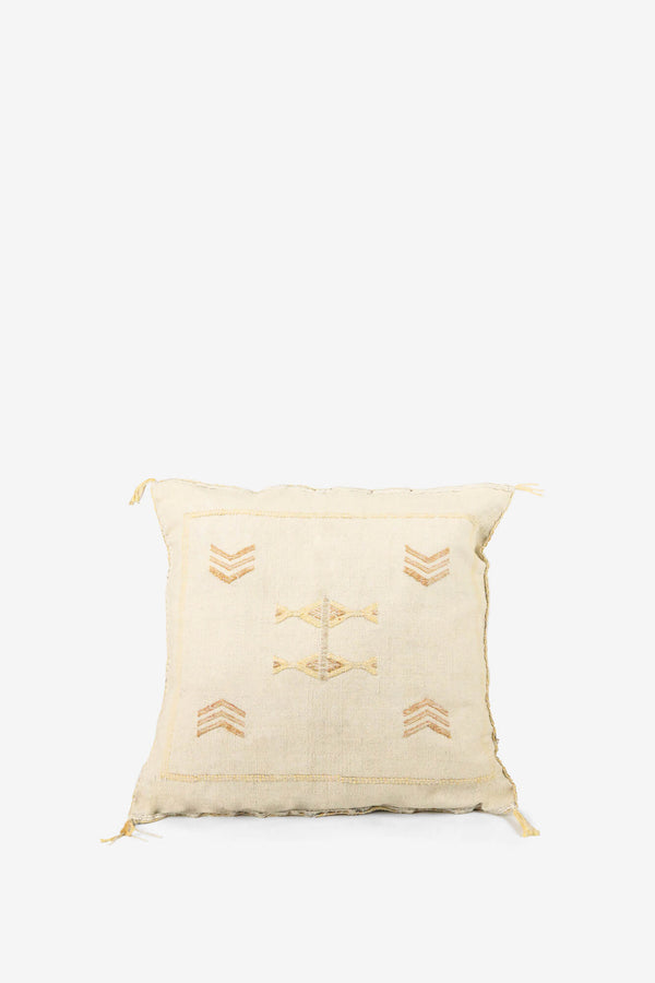 HOUSSE DE COUSSIN SABRA EN SOIE DE CACTUS À MOTIF ROUGE