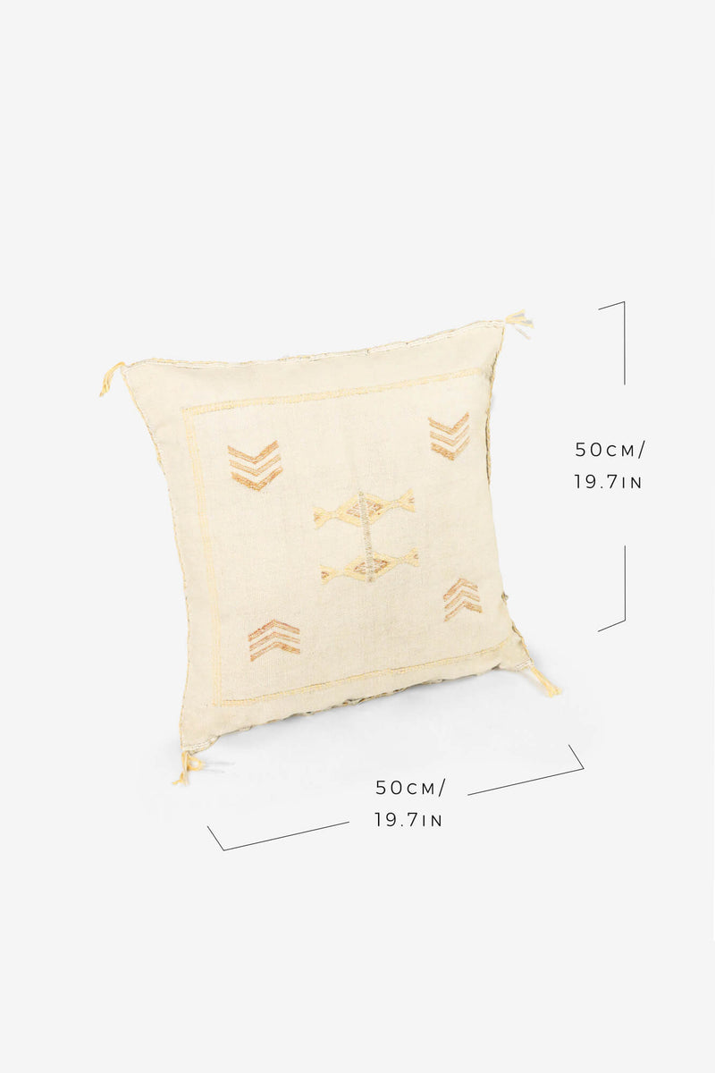 SABRA SILK CACTUS CUSHION COVER WITH RED PATTERN