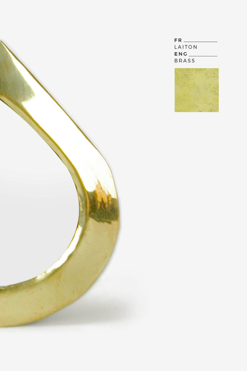 MINI GOLDEN BRASS DROP MIRROR