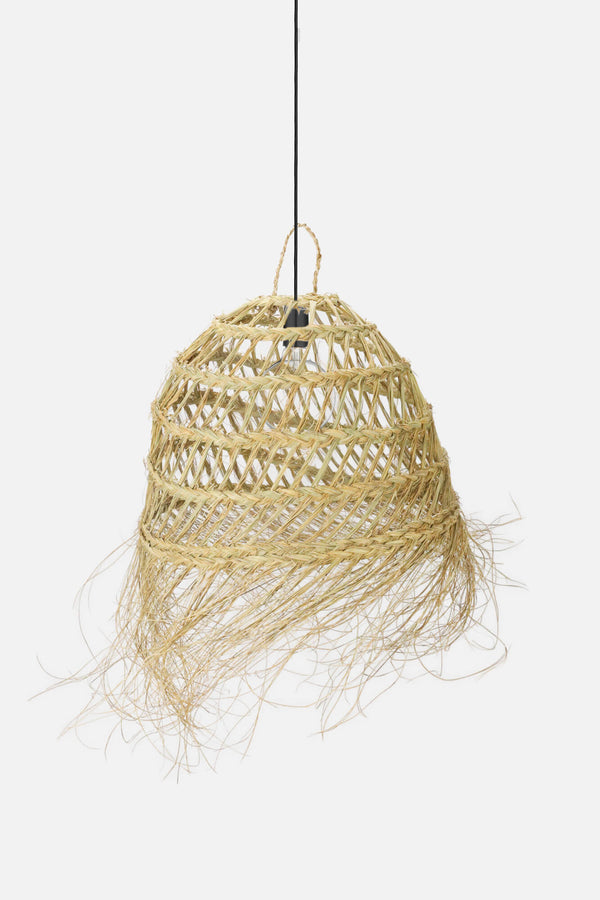 SUSPENSION PALMIER DOUM RONDE AJOURÉ À FRANGES