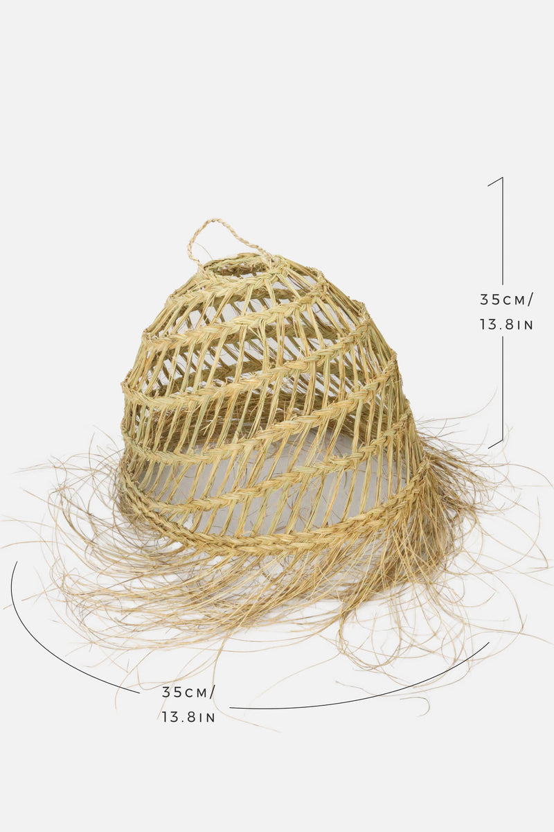 PALM HANGING DOUM ROUND OPENWORK WITH FRINGES