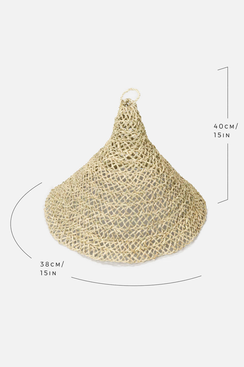 BRAIDED OPENWORK DOUM CONE PALM SUSPENSION