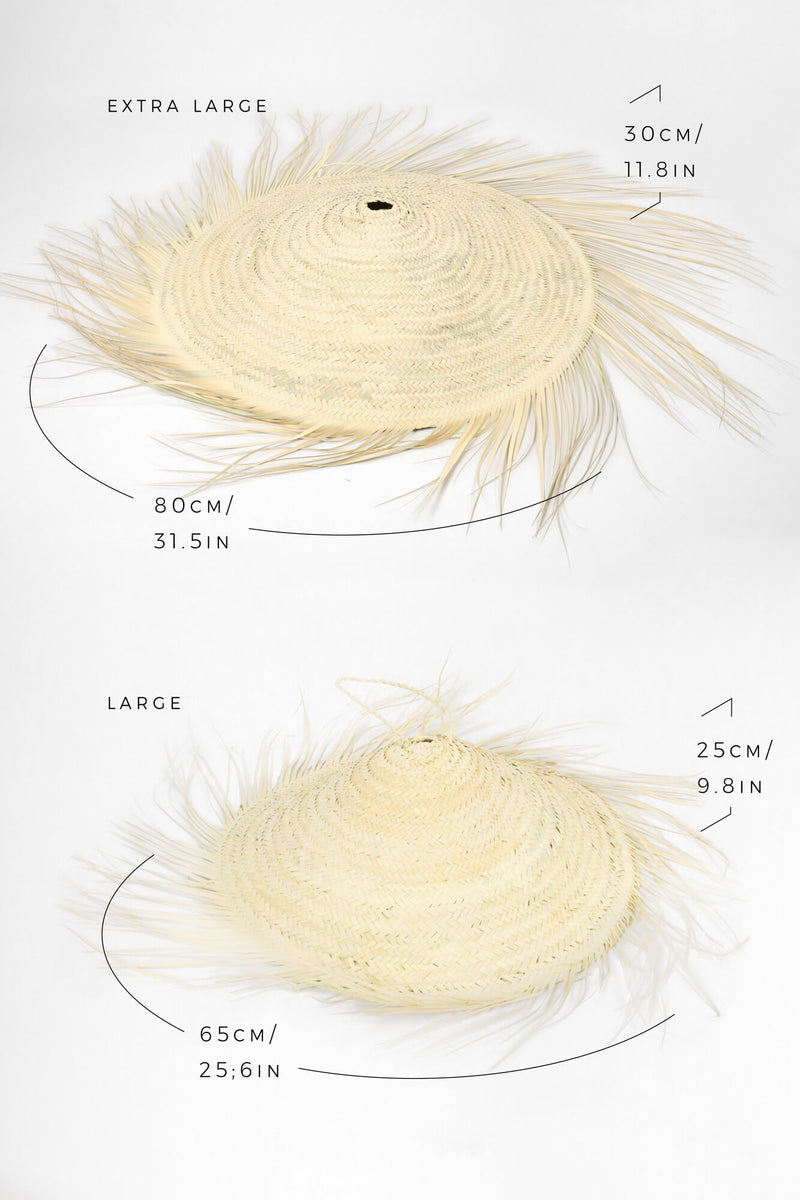 PALM SUSPENSION BRAIDED HAT WITH FRINGES