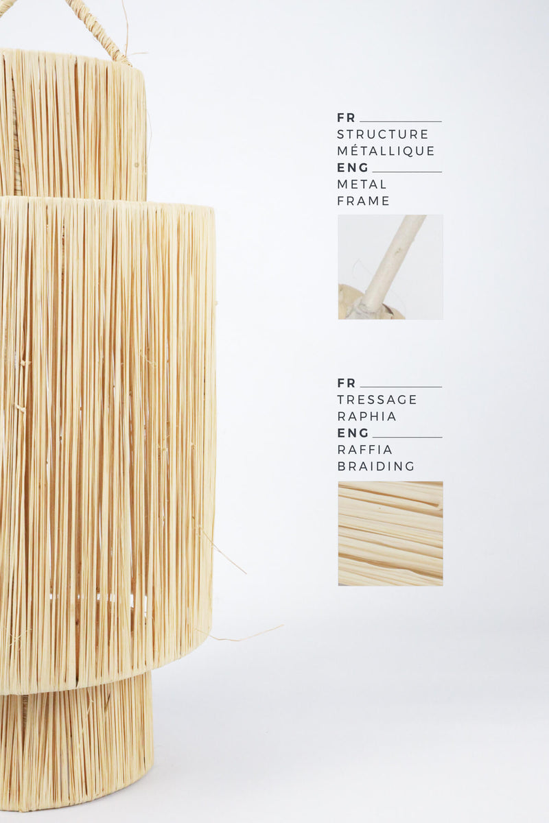 TRIPLE CYLINDER RAFFIA SUSPENSION